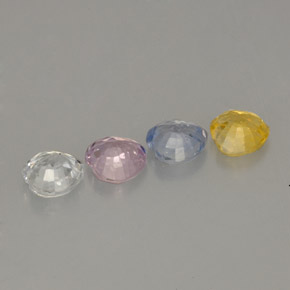 Sapphire Gemstones in 4 x 4 mm (calibrated) Size for Sale, Sapphire Stones in Multicolor Color