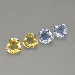 1.19 ct Multicolor Sapphire Stone, Natural Sapphire in Heart Facet Shape for Sale