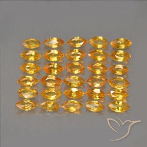3.36ctw Natural Deep Orange-Gold Sapphire, Marquise, VVS-VS