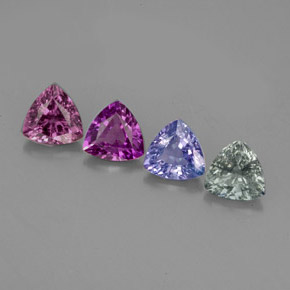 2.33 ct Multicolor Sapphire Stone, Natural Sapphire in Trillion Facet Shape for Sale