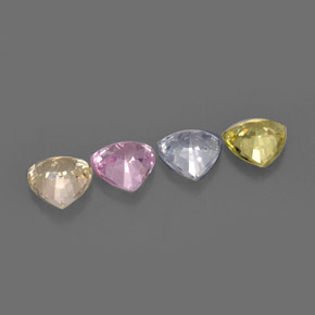 Sapphire Gemstones in 5.5 x 5.5 mm Size for Sale, Sapphire Stones in Multicolor Color