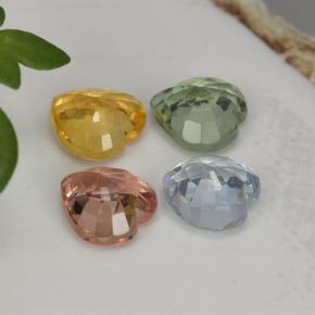 Sapphire Gemstones in 4.1 x 4.1 mm Size for Sale, Sapphire Stones in Multicolor Color