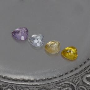 Sapphire Gemstone in 4 x 3.9 mm Size for Sale, Sapphire Stone in Multicolor Color