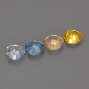 Sapphire Gemstone in 4.6 x 4.6 mm Size for Sale, Sapphire Stone in Multicolor Color