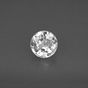 1.13 ct White Sapphire Stone, Natural Sapphire in Round Facet Shape for Sale
