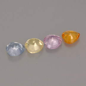 Sapphire Gemstone in 4.1 x 3.9 mm Size for Sale, Sapphire Stone in Multicolor Color