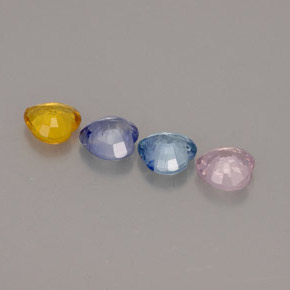 Sapphire Gemstone in 4 x 3.9 mm Size for Sale, Sapphire Stone in Multicolor Color