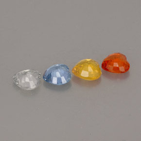 Sapphire Gemstone in 4 x 3.9 mm Size for Sale, Sapphire Stone in Multicolor Color