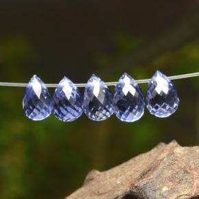 2.93 ctw Blue Sapphire Stones, Natural Sapphire in Briolette with Hole Shape for Sale