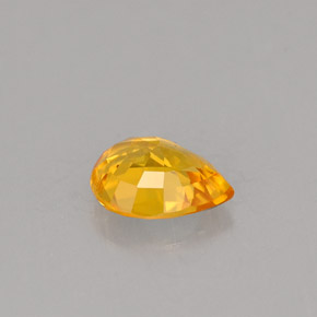 Sapphire Gemstone in 6.2 x 5 mm Size for Sale, Sapphire Stone in Yellow Orange Color