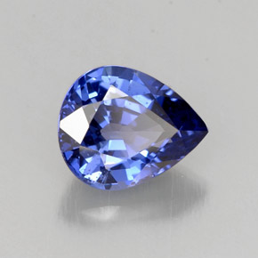 1.45 ct Blue Sapphire Stone, Natural Sapphire in Pear Facet Shape for Sale