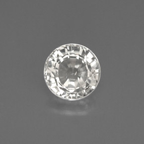1.04 ct White Sapphire Gemstone, Sapphire Gem in Round Facet Shape for Sale.