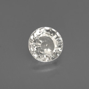1.04 ct White Sapphire Stone, Natural Sapphire in Round Facet Shape for Sale