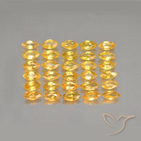 2.87 ctw Golden Sapphire Gemstones, Sapphire Gems in Marquise Facet Shape for Sale.