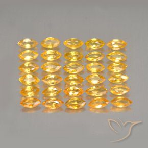 2.87 ctw Golden Sapphire Stones, Natural Sapphire in Marquise Facet Shape for Sale