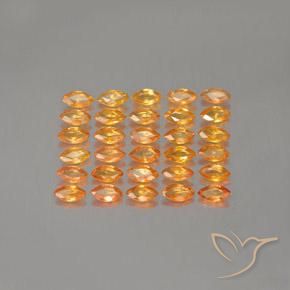 2.72 ctw Orange Sapphire Stones, Natural Sapphire in Marquise Facet Shape for Sale