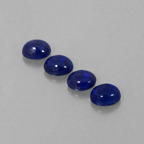 Sapphire Gemstone in 4.4 x 3.6 mm Size for Sale, Sapphire Stone in Deep Blue Color