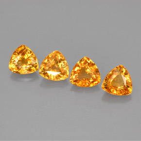 2.62 ct Orange Sapphire Gemstone, Sapphire Gem in Trillion Facet Shape for Sale.
