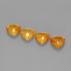 Sapphire Gemstone in 5 x 5 mm (calibrated) Size for Sale, Sapphire Stone in Golden Orange Color