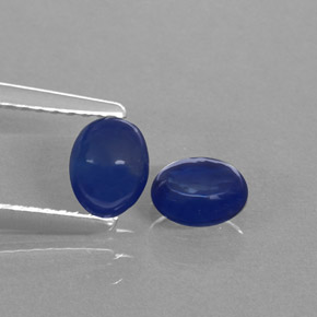 1.25 ct Blue Sapphire Stone, Natural Sapphire in Oval Cabochon Shape for Sale