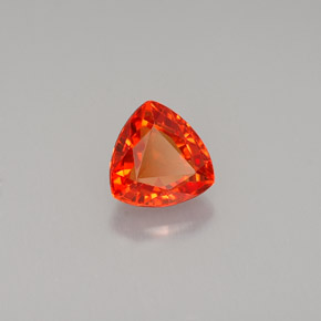 0.80 ct Orange Sapphire Stone, Natural Sapphire in Trillion Facet Shape for Sale