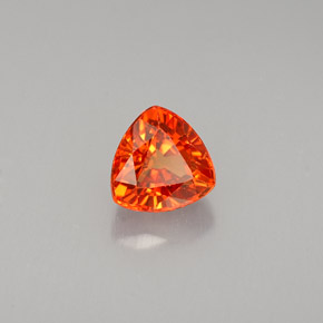 0.97 ct Orange Sapphire Stone, Natural Sapphire in Trillion Facet Shape for Sale