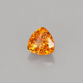 1.05 ct Orange Sapphire Stone, Natural Sapphire in Trillion Facet Shape for Sale