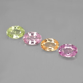 2.19 ct Multicolor Sapphire Gemstone, Sapphire Gem in Oval Facet Shape for Sale.