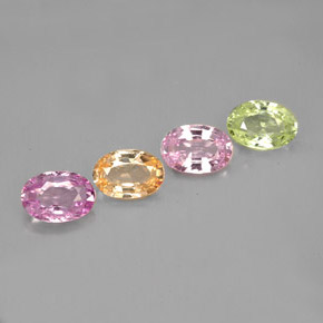 2.19 ct Multicolor Sapphire Stone, Natural Sapphire in Oval Facet Shape for Sale