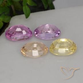 Sapphire Gemstones in 6.1 x 4.2 mm Size for Sale, Sapphire Stones in Multicolor Color