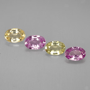 2.19 ct Multicolor Sapphire Gemstone, Sapphire Gem in Oval Facet Shape for Sale.