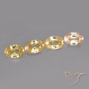 2.12 ctw Multicolor Sapphire Gemstones, Sapphire Gems in Oval Facet Shape for Sale.