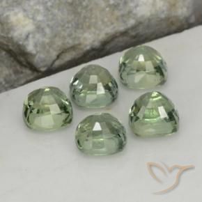 Sapphire Gemstones in 4.3 x 4.2 mm Size for Sale, Sapphire Stones in Light Green Color