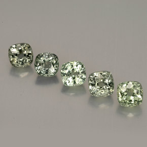 3.12 ct Green Sapphire Gemstone, Sapphire Gem in Cushion-Cut Shape for Sale.