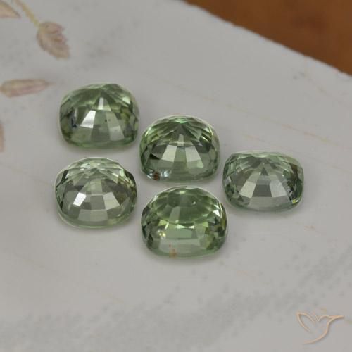 Sapphire Gemstones in 4 x 4 mm (calibrated) Size for Sale, Sapphire Stones in Forest Green Color
