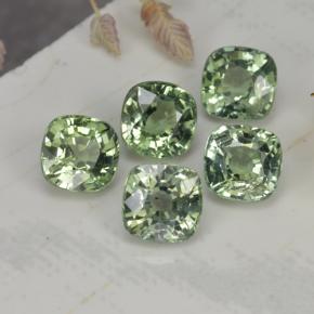 2.51 ctw Green Sapphire Stones, Natural Sapphire in Cushion-Cut Shape for Sale