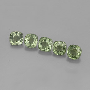 2.45 ct Green Sapphire Gemstone, Sapphire Gem in Cushion-Cut Shape for Sale.
