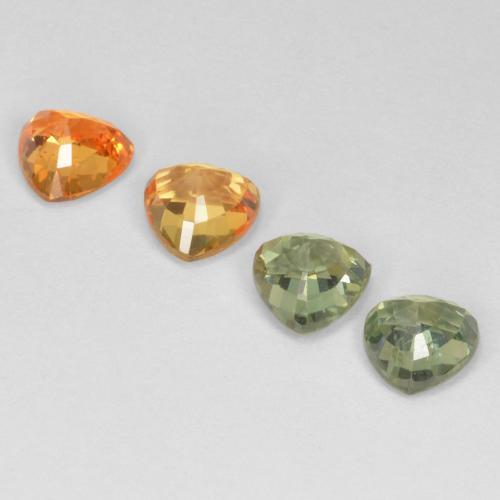 Sapphire Gemstones in 5.7 x 5.6 mm Size for Sale, Sapphire Stones in Multicolor Color
