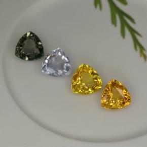 Mehrfarbig Saphir Edelstein - 0.8ct Trillantschliff (ID: 259202)