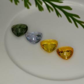 Sapphire Gemstones in 5.6 x 5.6 mm Size for Sale, Sapphire Stones in Multicolor Color