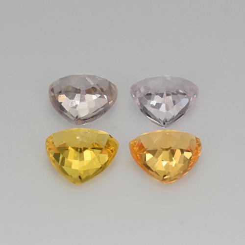 Sapphire Gemstones in 5.5 x 5.4 mm Size for Sale, Sapphire Stones in Multicolor Color
