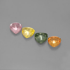 Sapphire Gemstone in 5.2 x 5.2 mm Size for Sale, Sapphire Stone in Multicolor Color