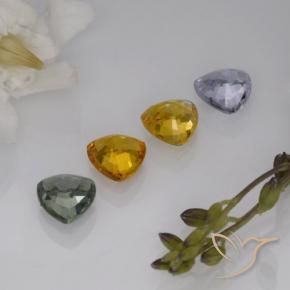 Sapphire Gemstones in 5.6 x 5.5 mm Size for Sale, Sapphire Stones in Multicolor Color