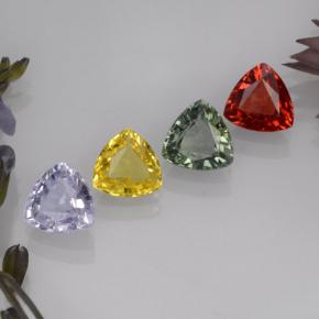 2.80 ctw Multicolor Sapphire Stones, Natural Sapphire in Trillion Facet Shape for Sale