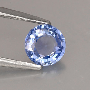 0.83 ct Blue Sapphire Stone, Natural Sapphire in Round Facet Shape for Sale