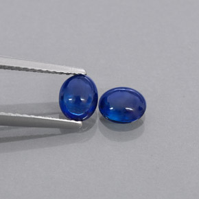 1.22 ct Blue Sapphire Gemstone, Sapphire Gem in Oval Cabochon Shape for Sale.