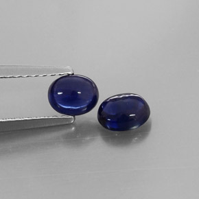 1.27 ct Blue Sapphire Stone, Natural Sapphire in Oval Cabochon Shape for Sale