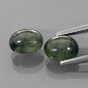 Sapphire Gemstone in 7 x 5 mm (calibrated) Size for Sale, Sapphire Stone in Blue Green Color