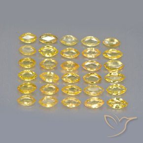 3.68 ctw Golden Sapphire Stones, Natural Sapphire in Marquise Facet Shape for Sale