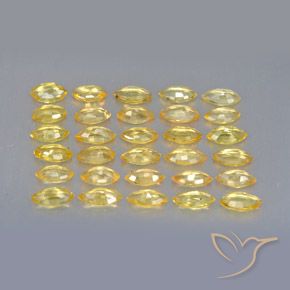 Sapphire Gemstones in 4 x 2.1 mm Size for Sale, Sapphire Stones in Golden Color